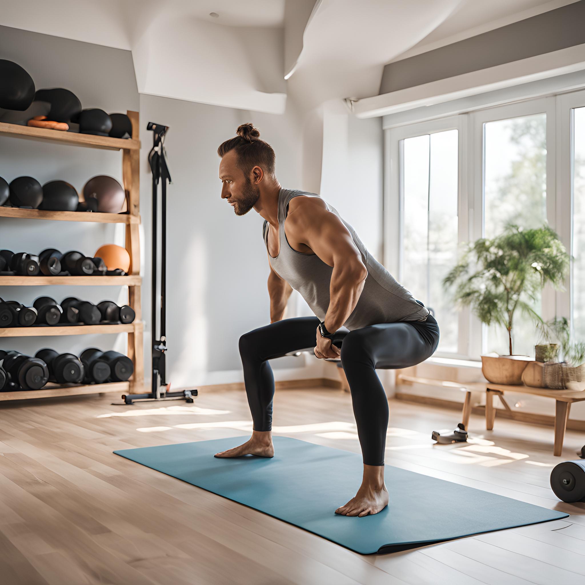 Les meilleurs exercices pour rester en forme Homme et femme faisant des exercices de fitness à la maison