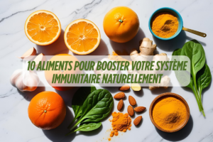 Superaliments naturels pour booster le système immunitaire : agrumes, ail, gingembre et épinards.